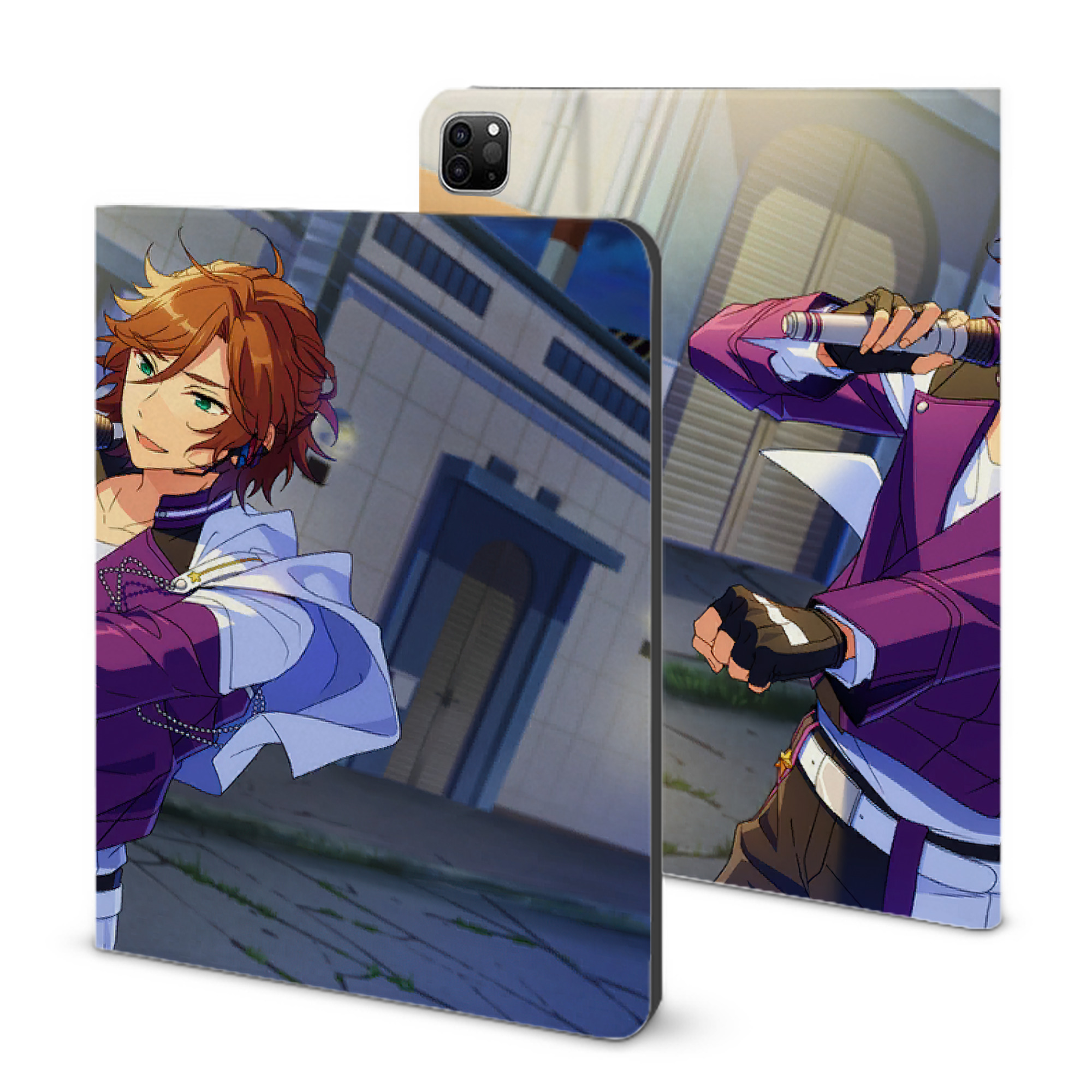 （画像用） あんさんぶるスターズ! Ensemble Stars IPad ケース ブック型 PUレザー TPU 耐衝撃 軽量 薄型 ペン収納なし 全面保護 IPad 各モデル対応